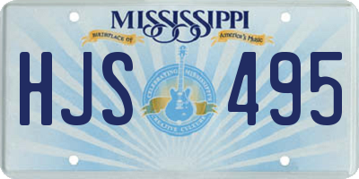 MS license plate HJS495