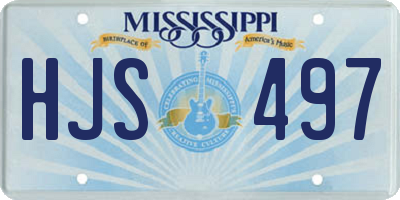 MS license plate HJS497