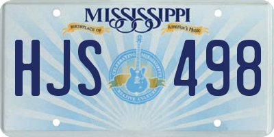 MS license plate HJS498