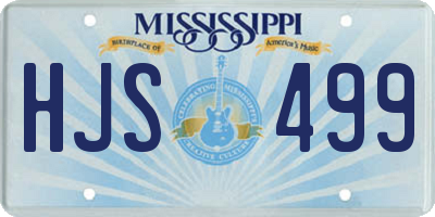 MS license plate HJS499