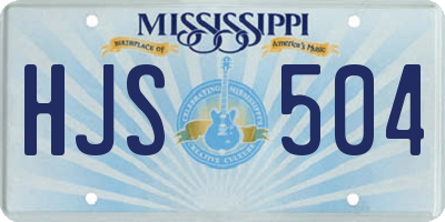 MS license plate HJS504
