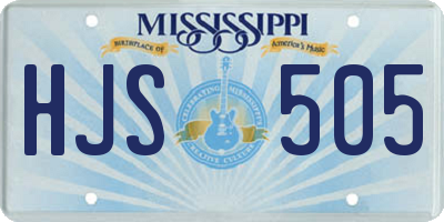 MS license plate HJS505
