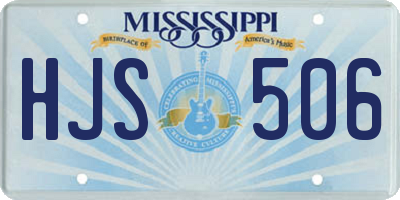 MS license plate HJS506
