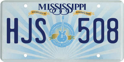 MS license plate HJS508