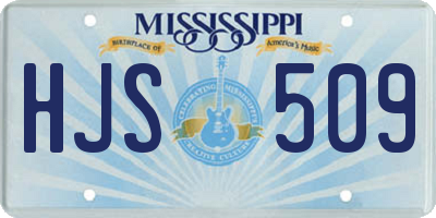 MS license plate HJS509