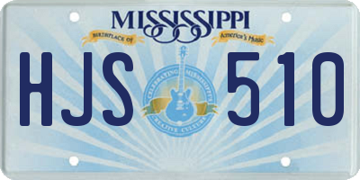 MS license plate HJS510