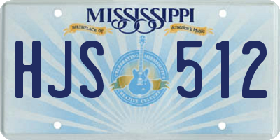 MS license plate HJS512