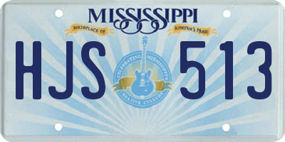 MS license plate HJS513