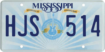 MS license plate HJS514