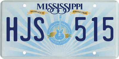 MS license plate HJS515