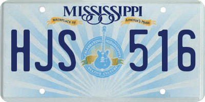 MS license plate HJS516