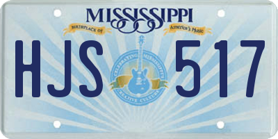 MS license plate HJS517