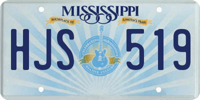 MS license plate HJS519