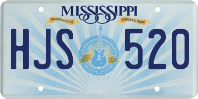 MS license plate HJS520