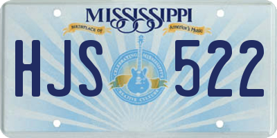 MS license plate HJS522