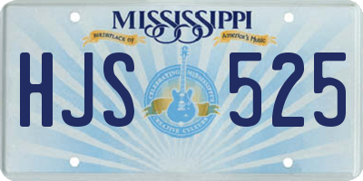 MS license plate HJS525