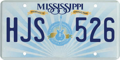 MS license plate HJS526