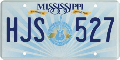MS license plate HJS527