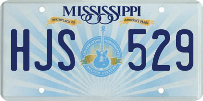 MS license plate HJS529