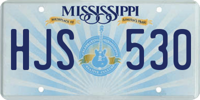 MS license plate HJS530