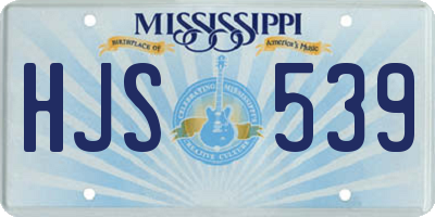 MS license plate HJS539