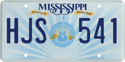 MS license plate HJS541