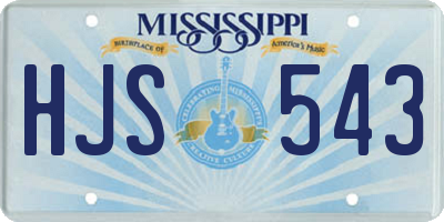 MS license plate HJS543