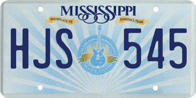 MS license plate HJS545