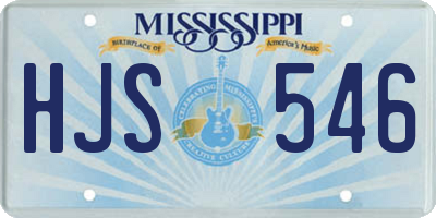 MS license plate HJS546