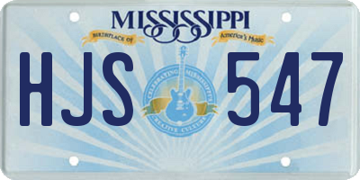 MS license plate HJS547