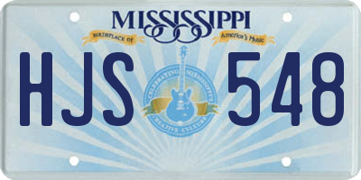 MS license plate HJS548