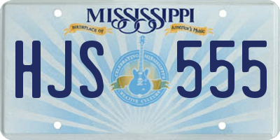 MS license plate HJS555
