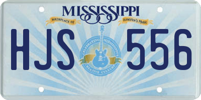 MS license plate HJS556