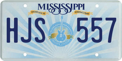 MS license plate HJS557