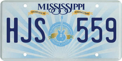 MS license plate HJS559
