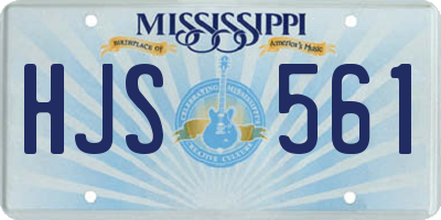 MS license plate HJS561