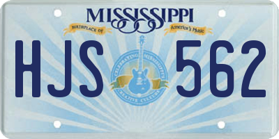 MS license plate HJS562