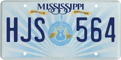 MS license plate HJS564