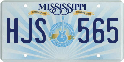 MS license plate HJS565