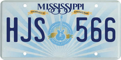 MS license plate HJS566