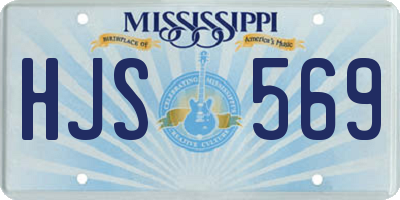 MS license plate HJS569