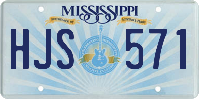 MS license plate HJS571