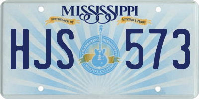 MS license plate HJS573