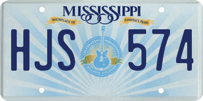 MS license plate HJS574