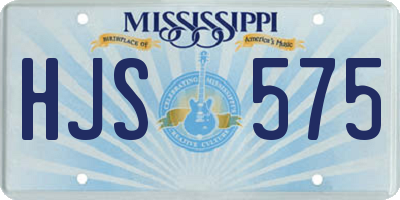 MS license plate HJS575