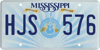 MS license plate HJS576