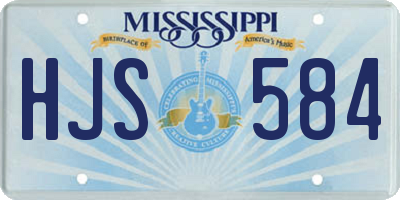 MS license plate HJS584