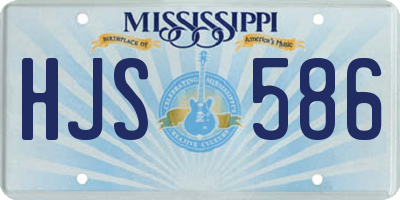 MS license plate HJS586