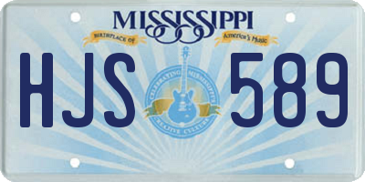 MS license plate HJS589