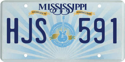 MS license plate HJS591